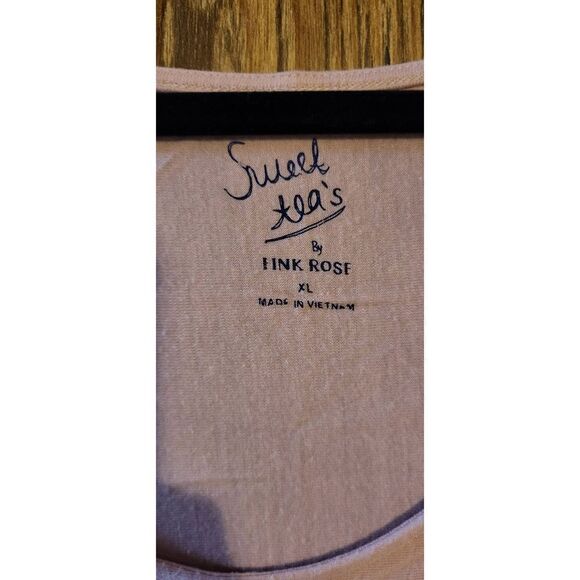 Sweet tea's by Pink Rose soft pink short-sleeved tee - Picture 3 of 5